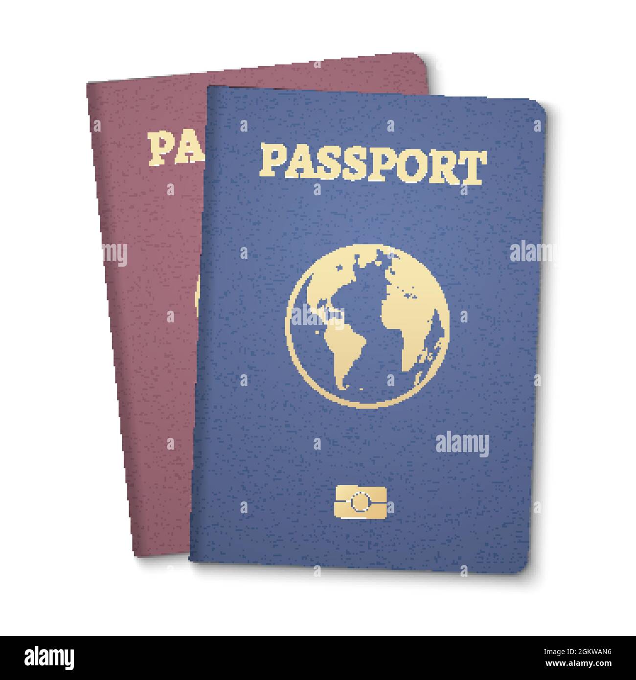 Passport document ID. International pass for tourism travel. Emigration