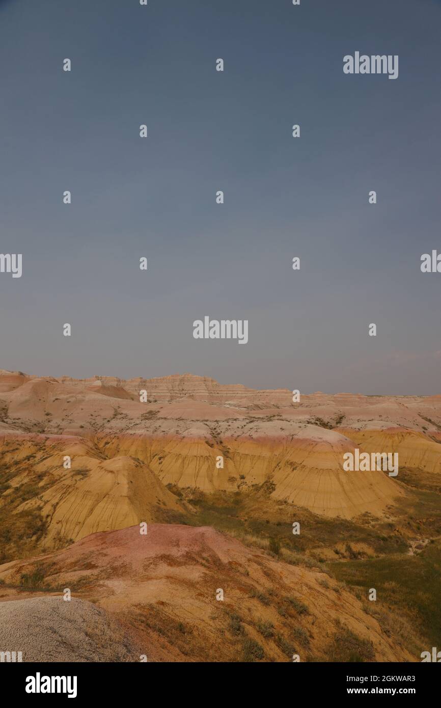 Yellow Mounds Overlook area in Badlands National Park.South Dakota.USA