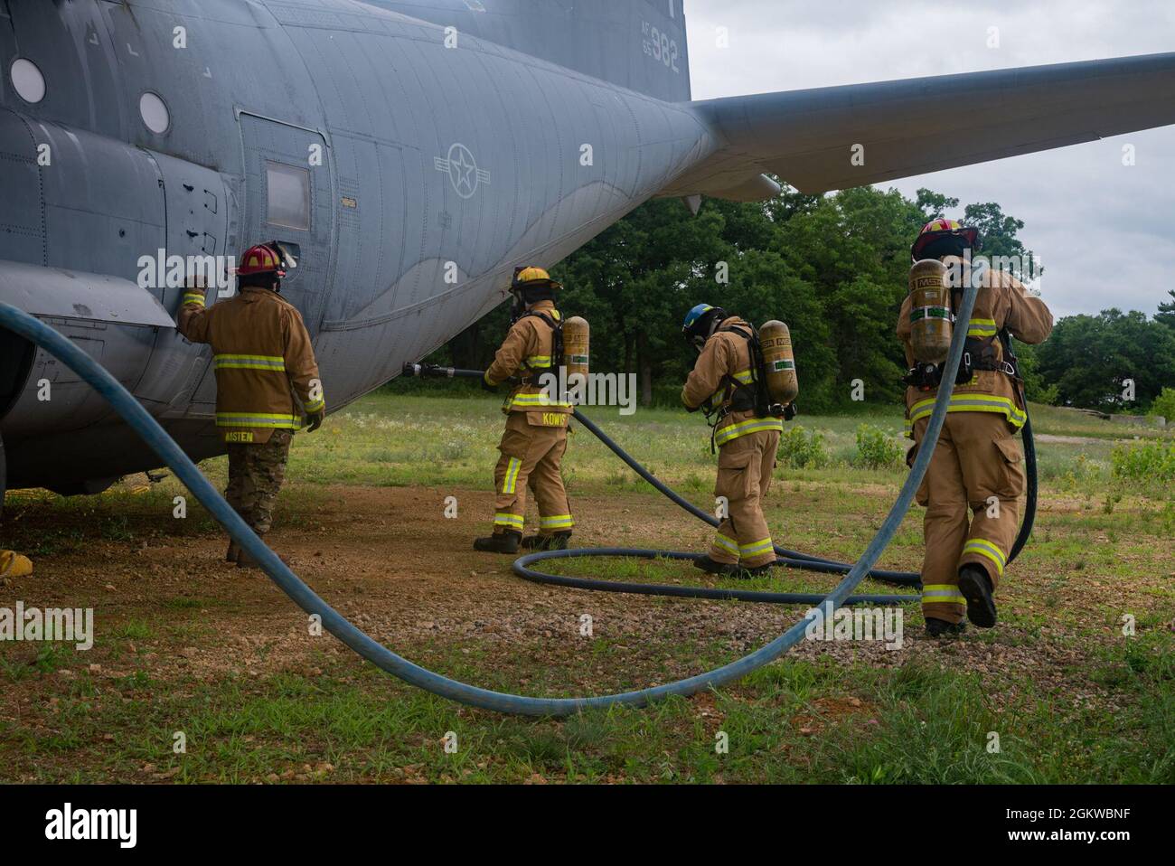 Fire protection specialists from the 152nd Civil Engineer Squadron