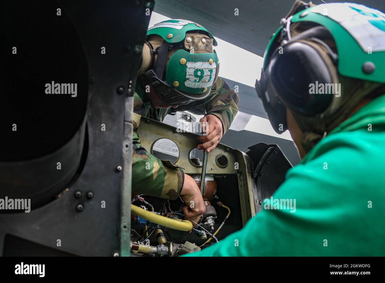 210708NNF9121175 PACIFIC OCEAN (July 8, 2021) Aviation Machinist's