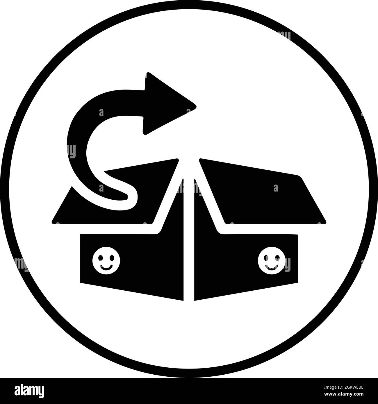 Delivery Return Icon is isolated on white background. Use for graphic ...