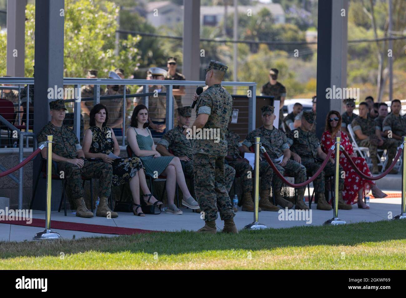 U.S. Marine Corps Col. Brian T. Rideout, outgoing commanding officer of ...