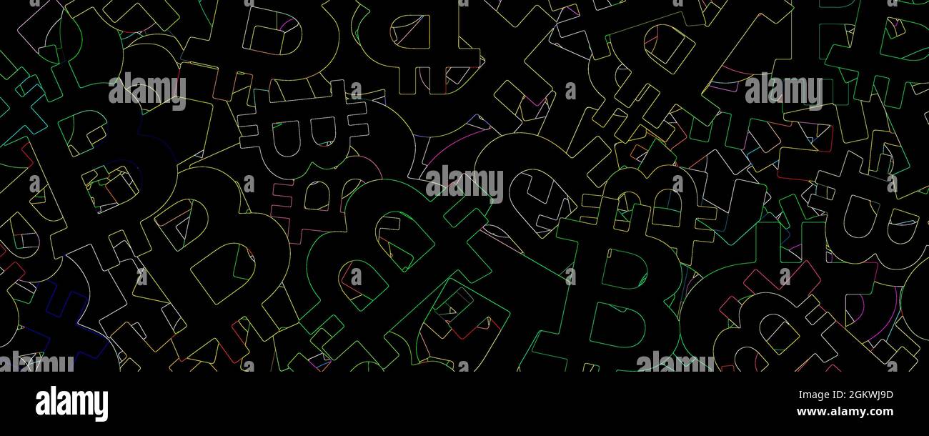 An abstract bitcoin sign pattern background image Stock Photo - Alamy