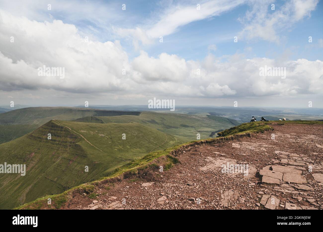 Green landscape in Wales Stock Photo
