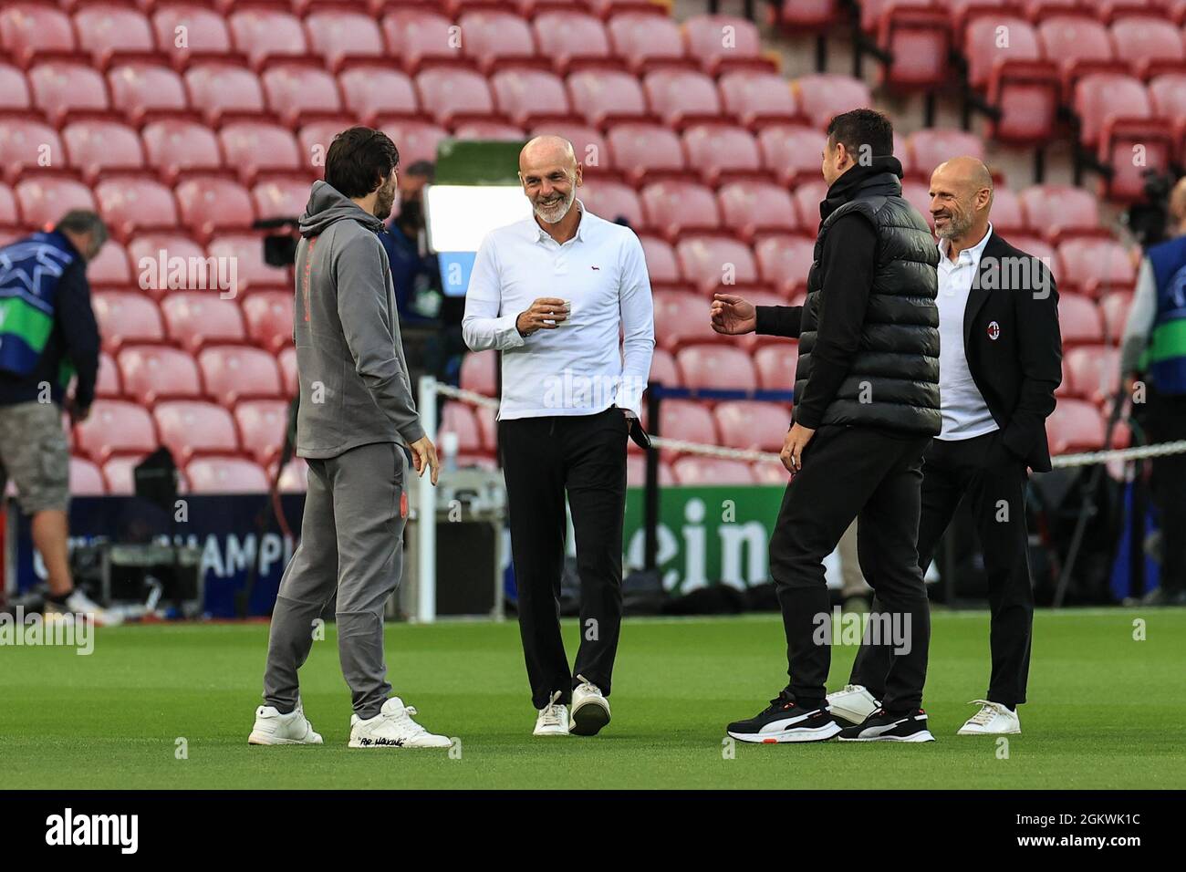 Liverpool, UK. 15th Sep, 2021. Stefano Pioli head coach of AC Milan arrives at Anfield in Liverpool, United Kingdom on 9/15/2021. (Photo by Mark Cosgrove/News Images/Sipa USA) Credit: Sipa USA/Alamy Live News Stock Photo