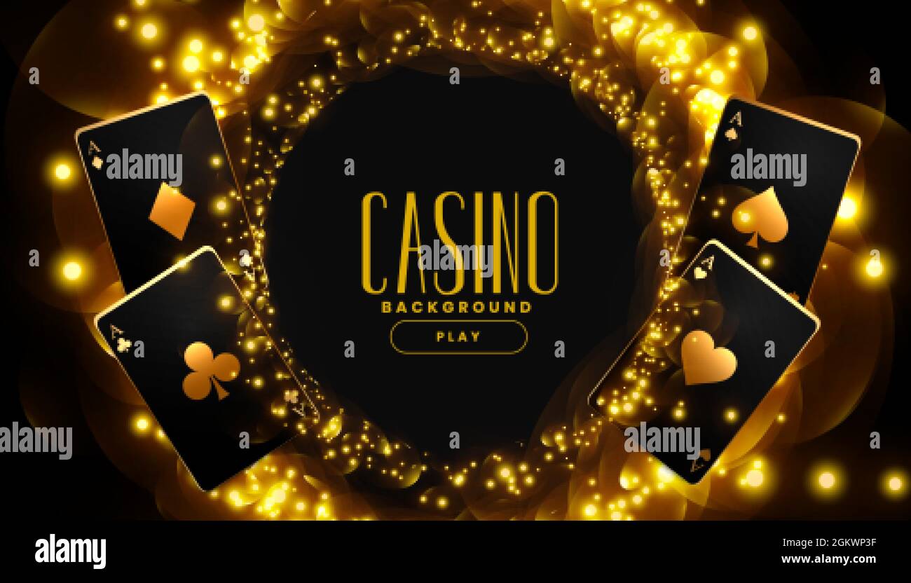 golden casino background with playing cards Stock Vector Image ...