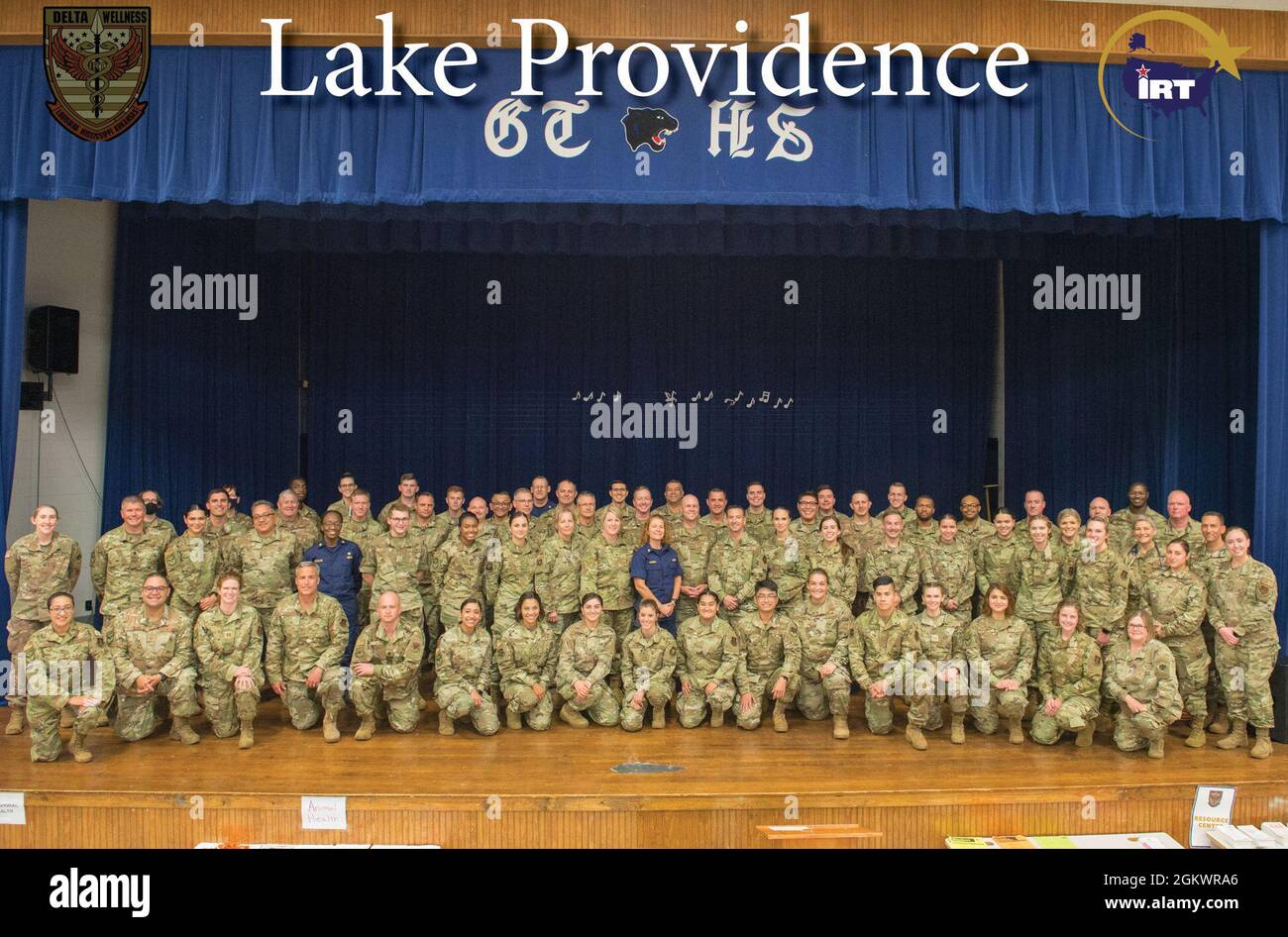 Lake Providence, Louisiana group photo of team working the Delta Wellness IRT 2021 Stock Photo