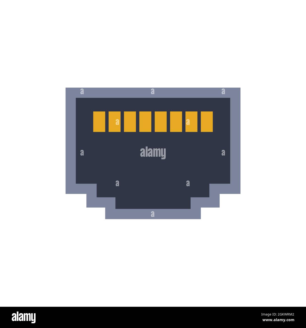 Modem pc universal connector icon. Vector graphic illustration
