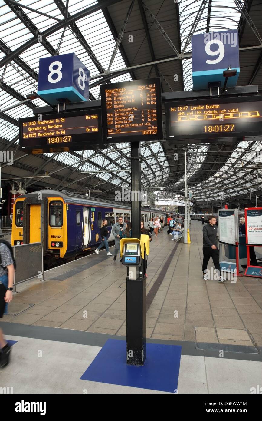 Northern Class 156 diesel multiple unit no. 156461 at Liverpool Lime Street station, UK. Stock Photo