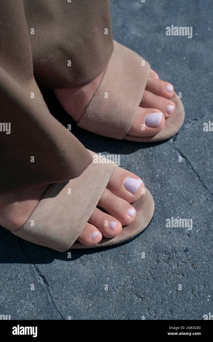 Pedicured foot hires stock photography and images Alamy