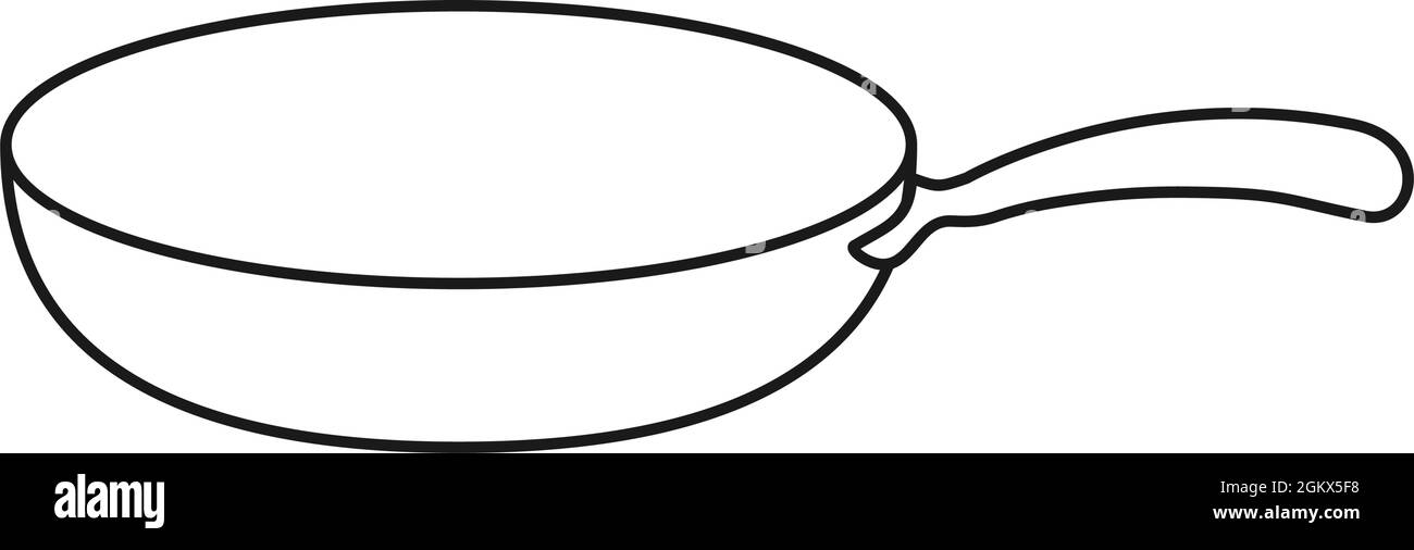 Frying pan or frypan in vector icon Stock Vector Image & Art Alamy
