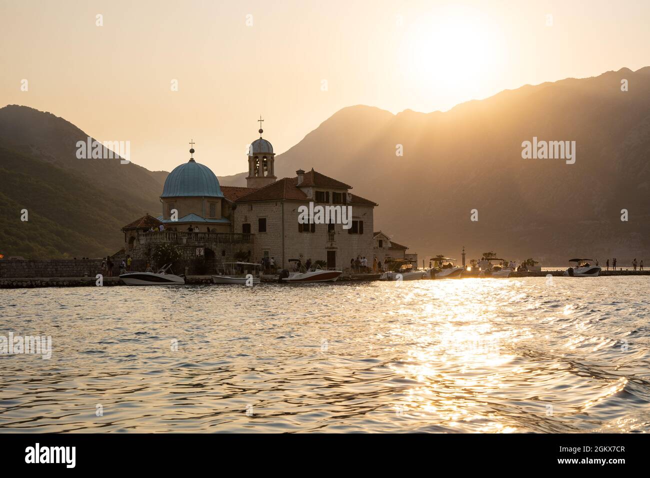 Our lady of the rocks, Perast, Montenegro Stock Photo