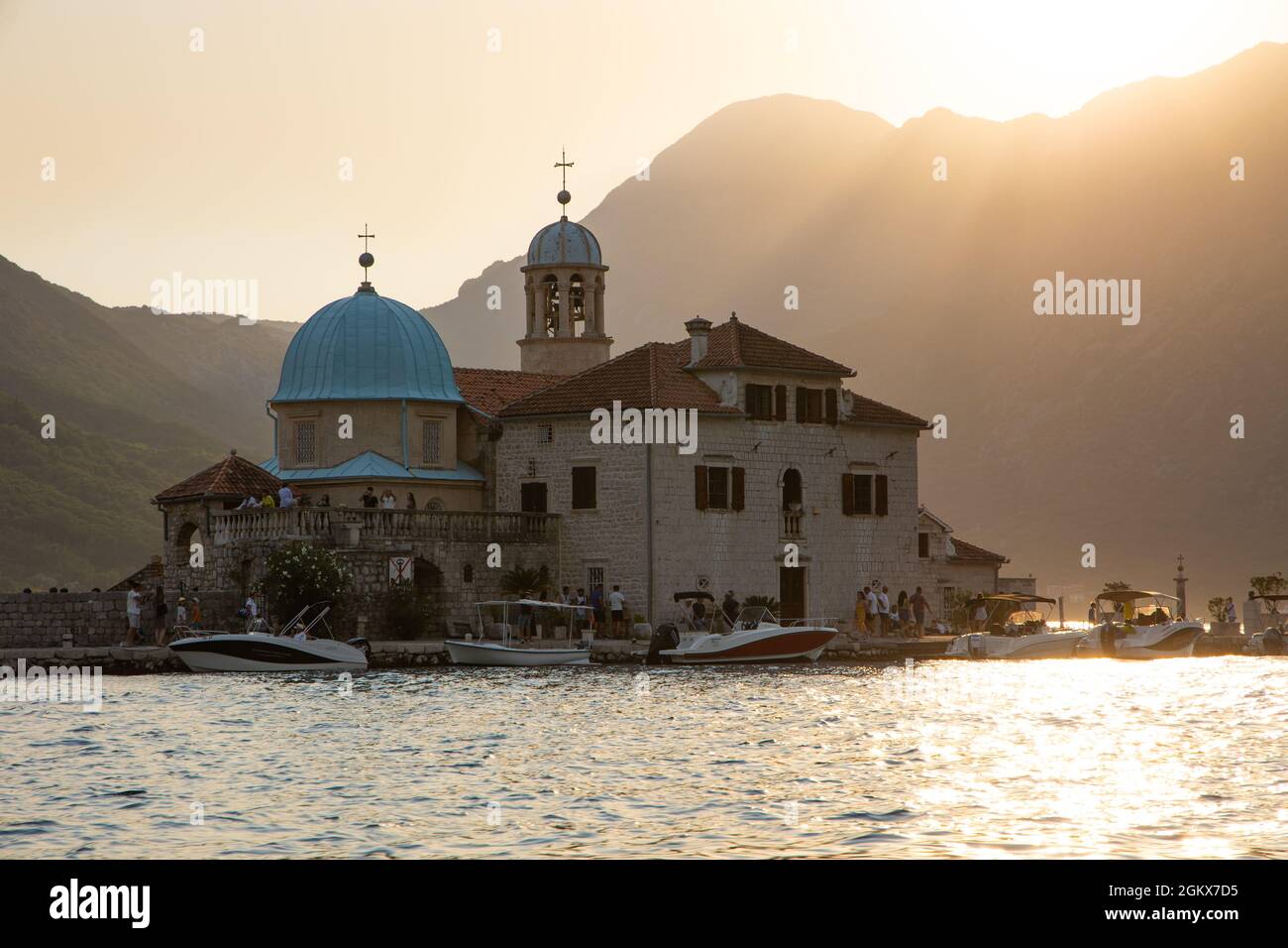 Our lady of the rocks, Perast, Montenegro Stock Photo