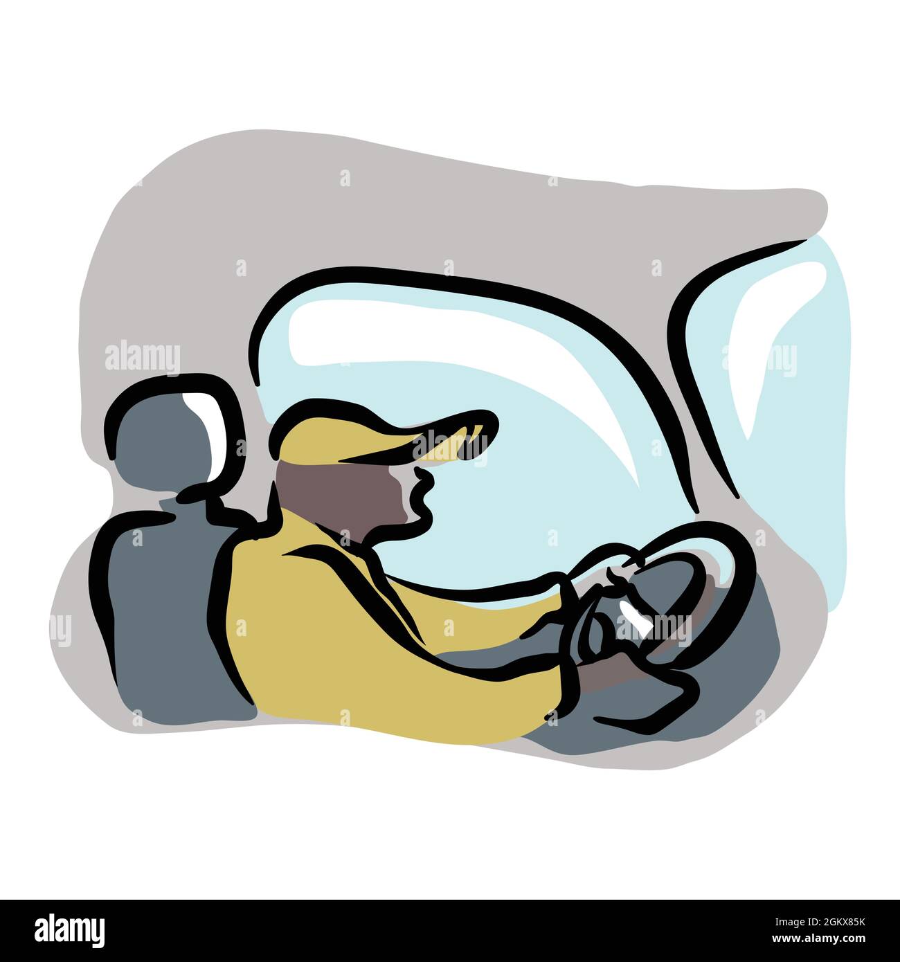 Truck Driver Vector Illustration Stock Vector Image Art Alamy truck-driver-vector-illustration-stock-vector-image-art-alamy