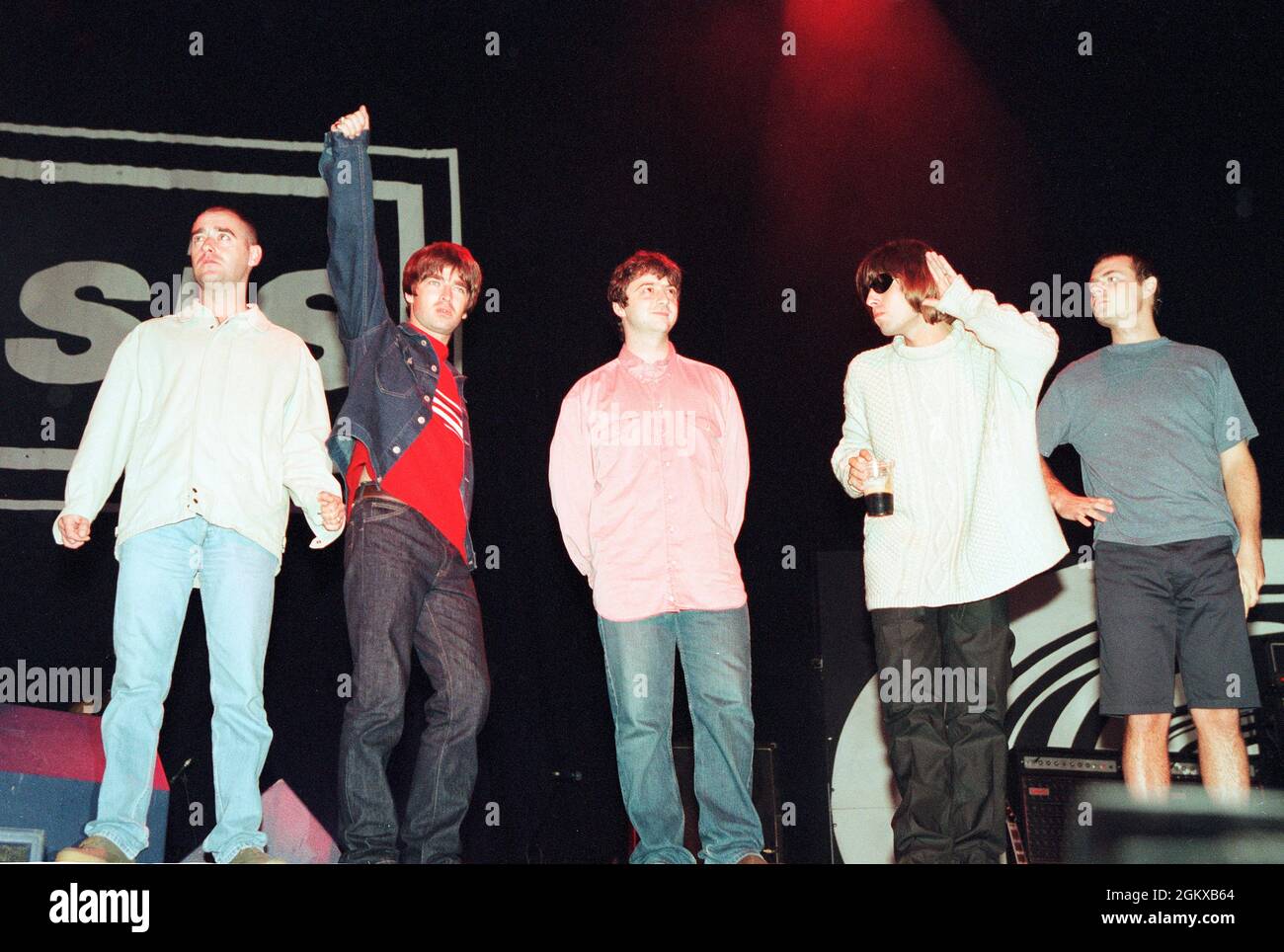 Liam Gallagher and Noel Gallagher on the second night before 