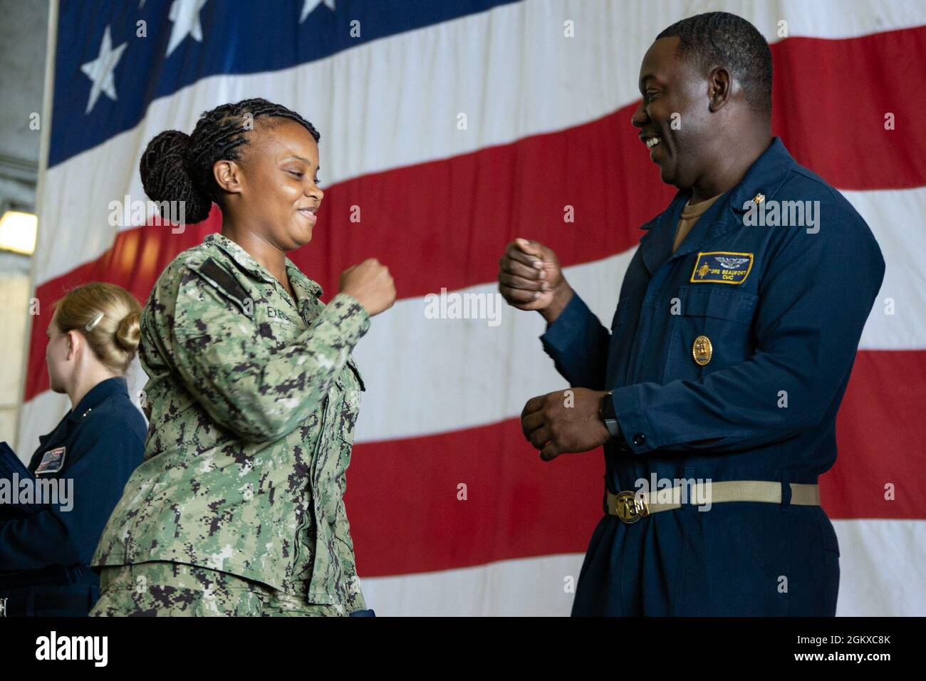 Aviation Boatswain’s Mate (Handling) 2nd Class Tremisha Oxford, from Birmingham, Alabama
