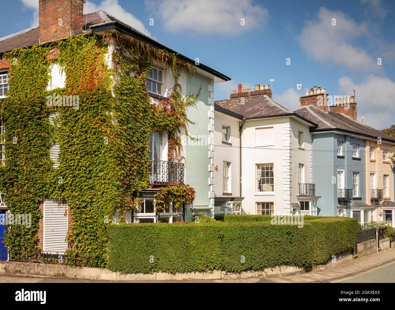 UK, England, Cheshire, Congleton, Moody Street, Georgian houses Stock Photo