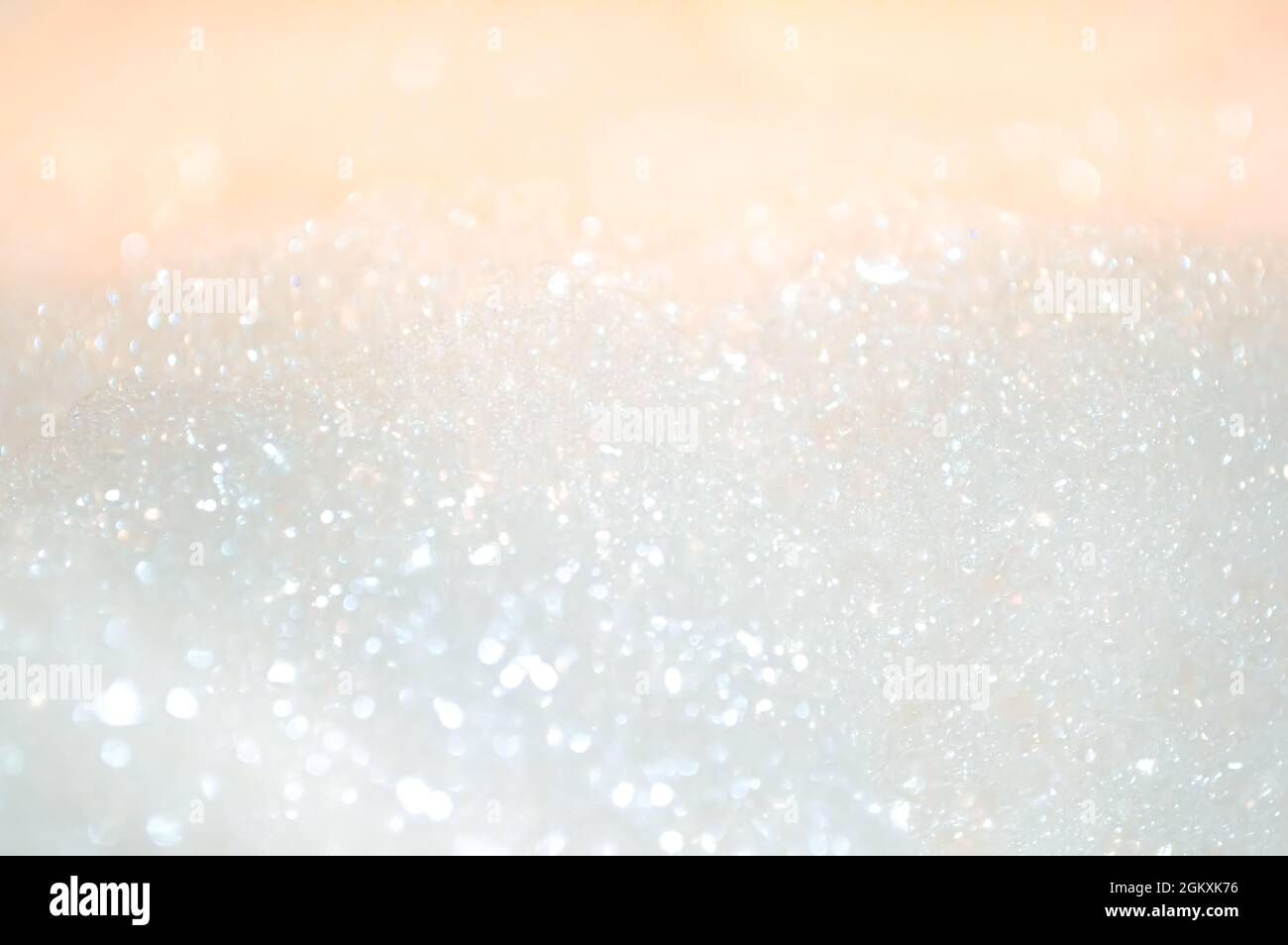White Bubbles with Peach Background Stock Photo