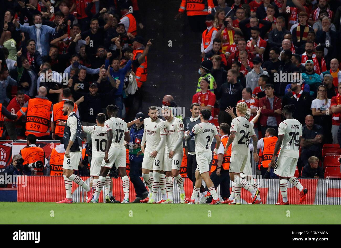 Soccer Football Champions League Group B Liverpool V Ac Milan Anfield Liverpool Britain September 15 21 Ac Milan S Brahim Diaz Celebrates Scoring Their Second Goal With Teammates Reuters Phil Noble Stock Photo Alamy Soccer Football Champions League Group B Liverpool V Ac Milan Anfield Liverpool Britain September 15 21 Ac Milan S Brahim Diaz Celebrates Scoring Their Second Goal With Teammates Reuters Phil Noble Stock Photo Alamy