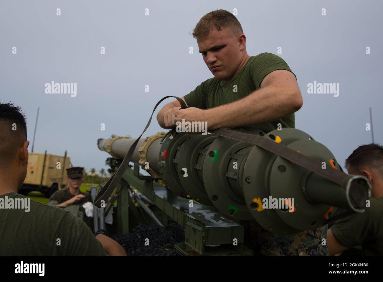 U.S. Marine Corps Sgt. Hunter Friebel, a tactical data systems ...