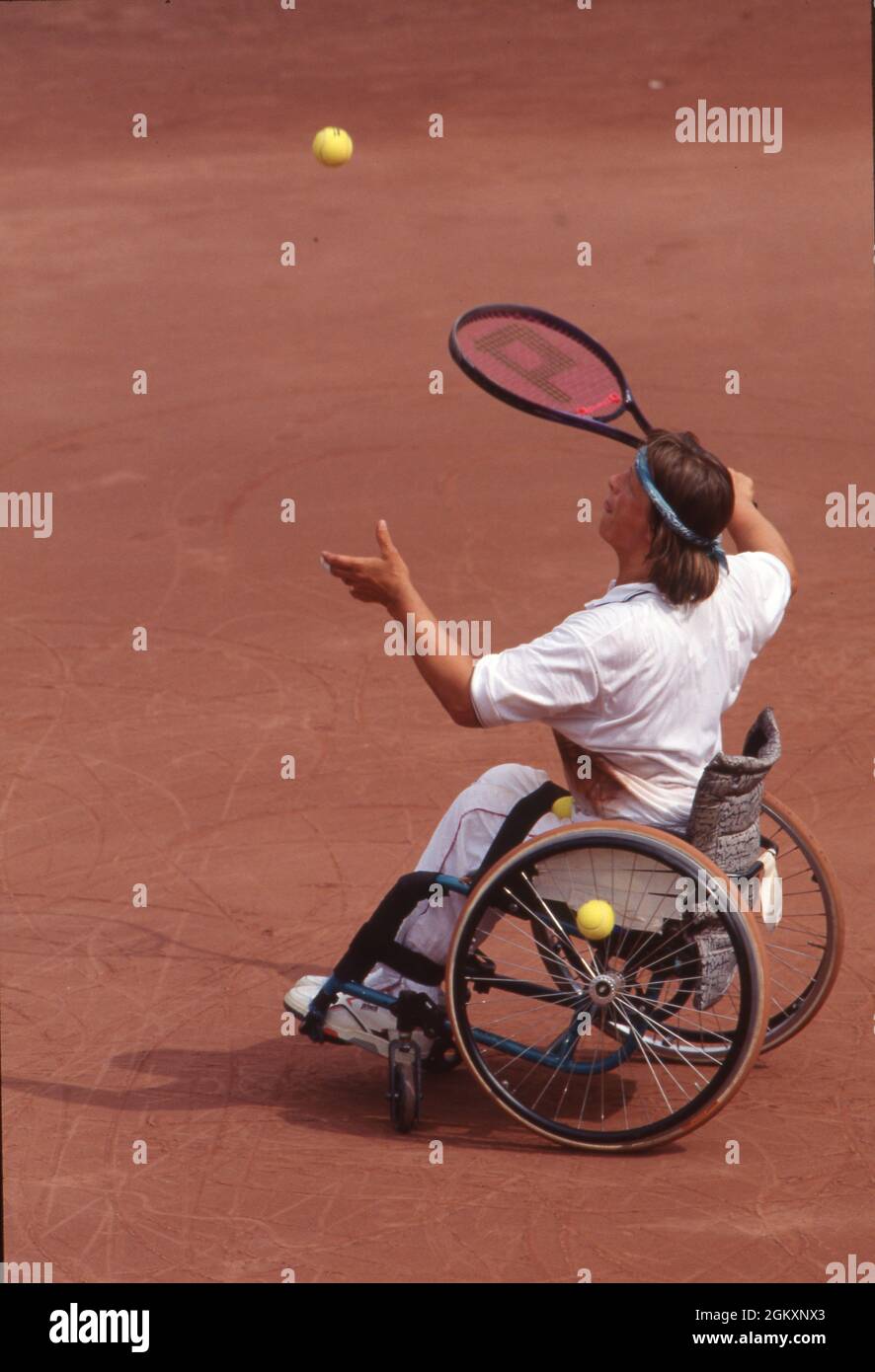 ©1992 Paralympic tennis 1992 Germany vs. Great Britain Stock Photo Alamy