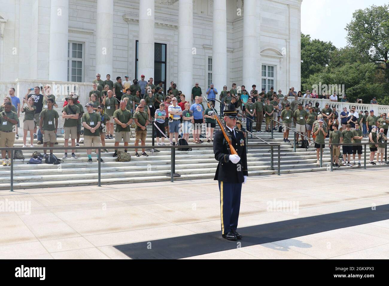 JROTC Cadets took a break from JLAB competition to visit the Tomb of the Unknown Soldier July 21. Stock Photo