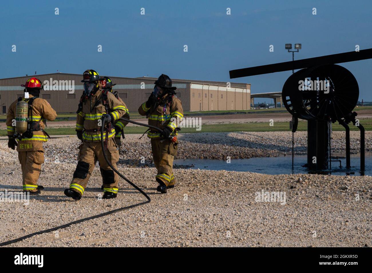 Members of Del Rio fire department and Laughlin 47th Civil Engineer