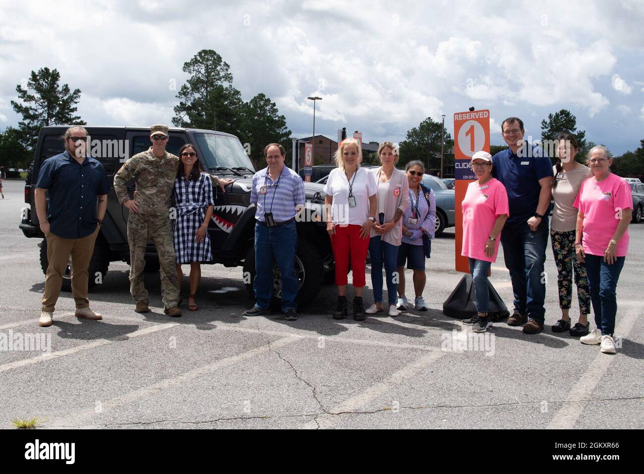 U.S. Air Force Col. Russell Cook, 23d Wing commander, second from left