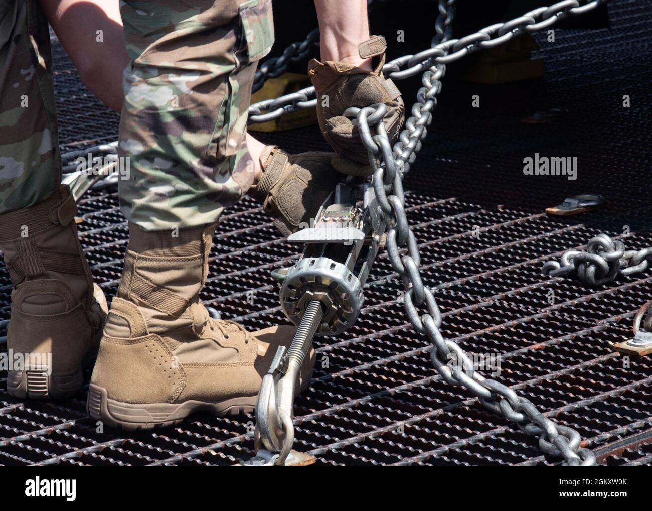 U.S. Airmen from the 62nd Aerial Port Squadron of Joint Base Lewis ...