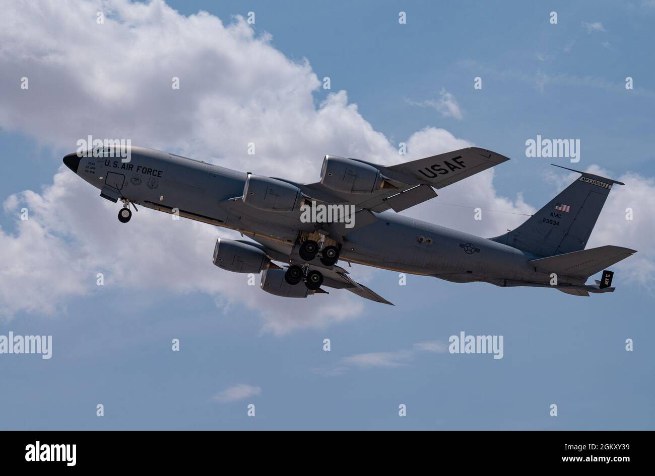 A KC-135 Stratotanker assigned to the 22nd Air Refueling Wing ...