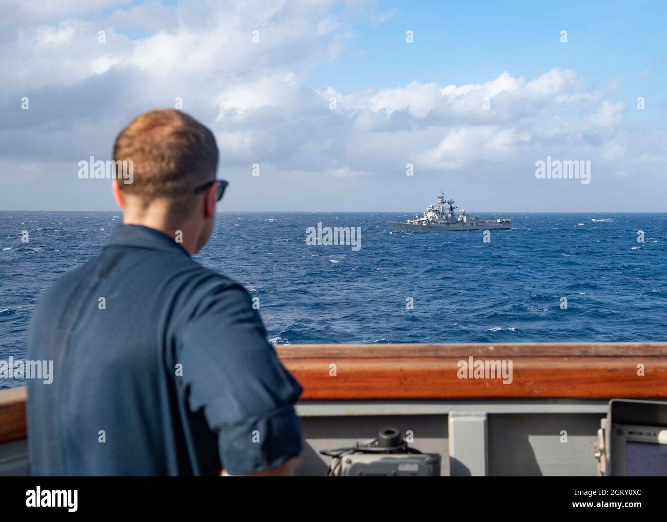 Ins Ranvir D54 210722-N-UT641-0001 BAY OF BENGAL (July 22, 2021) Commanding Officer of ...