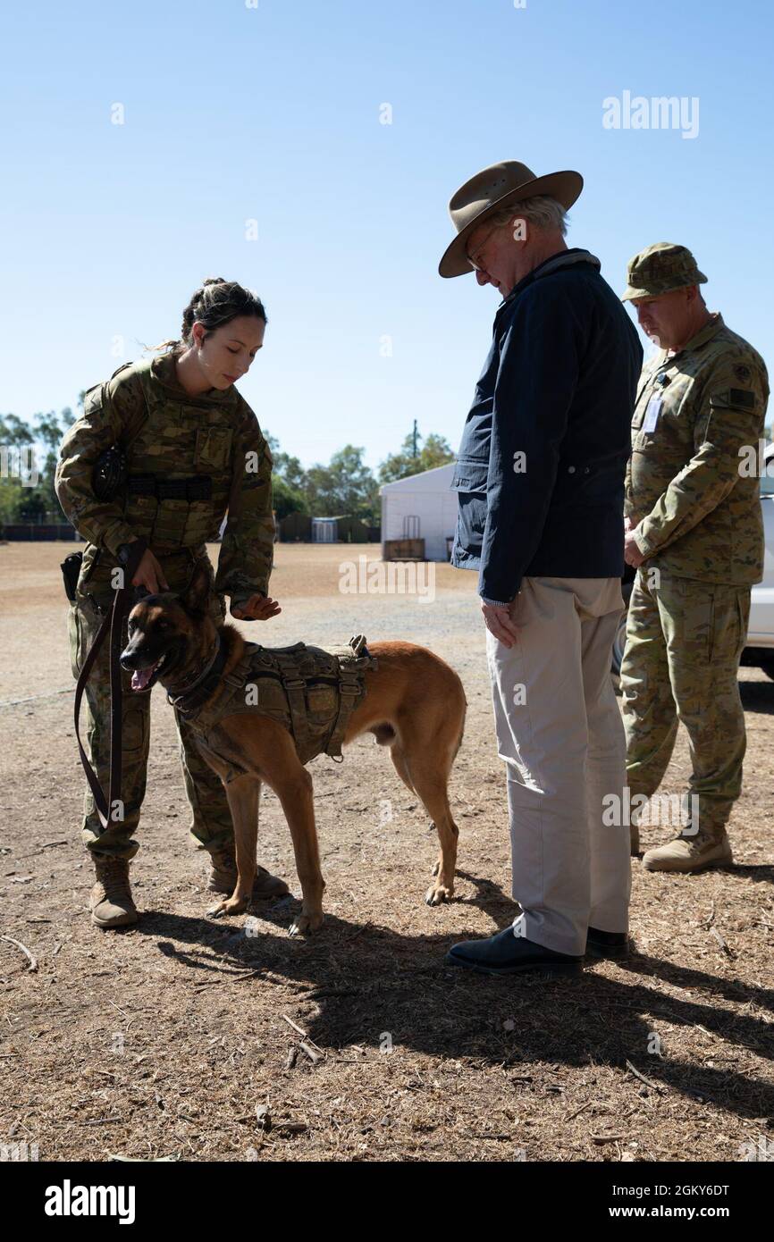Australian Army Lance Cpl. Codey Merlino, a military police dog handler