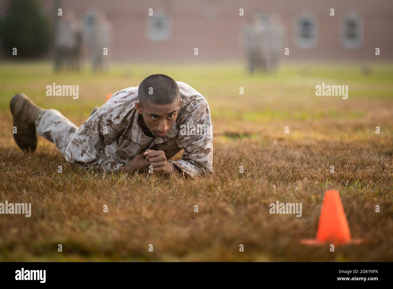 A U.S. Marine Corps officer candidate with India Company participates ...