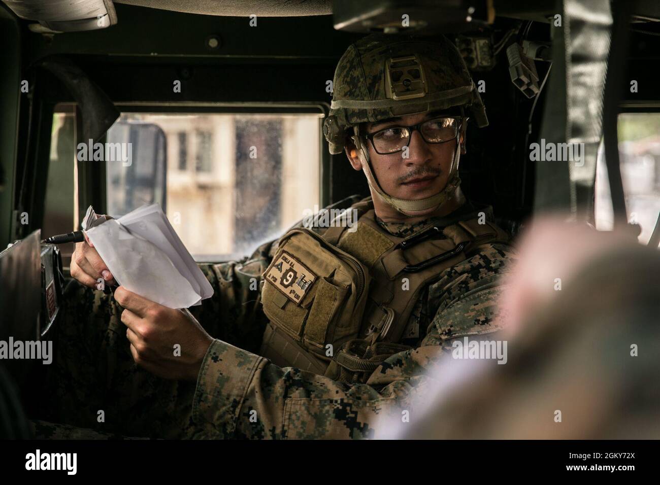 U.S. Marine Corps Lance Cpl. Sean Bonilla, a metal worker with 9th ...