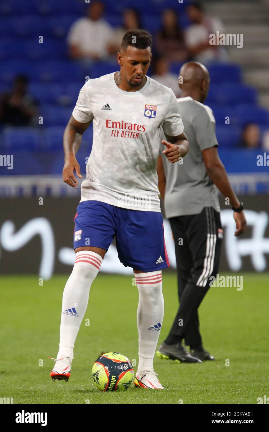 Jerome BOATENG of Lyon during the French championship Ligue 1 football  match between Olympique lyonnais and Racing Club de Strasbourg Alsace on  September 12, 2021 at Groupama Stadium in Décines-Charpieu, near Lyon,