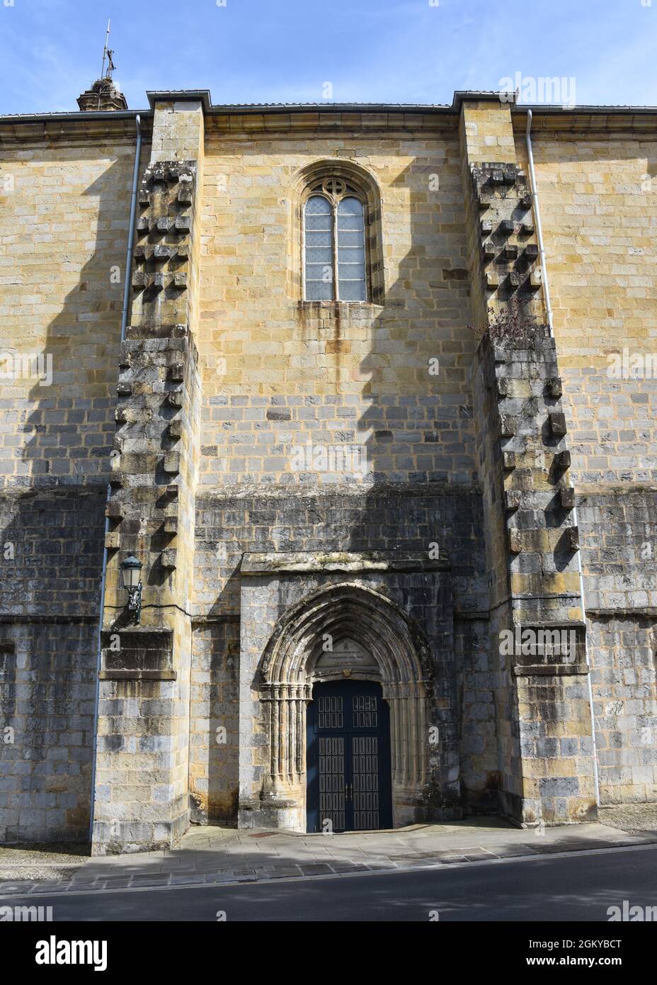 Guernica, Spain - 11 Sept 2021: "Iglesia parroquial de Santa Maria" in Guernica (Gernika) Stock Photo