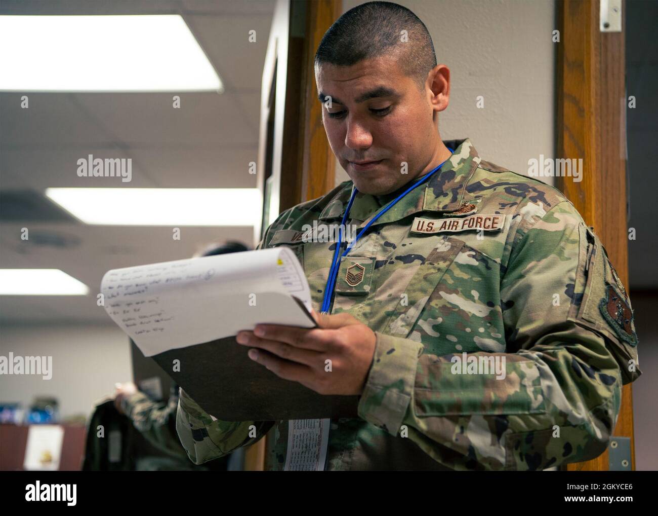 Exercise Inspector Master Sgt. Jose Veliz, 149th Fighter Wing Inspector General office ...