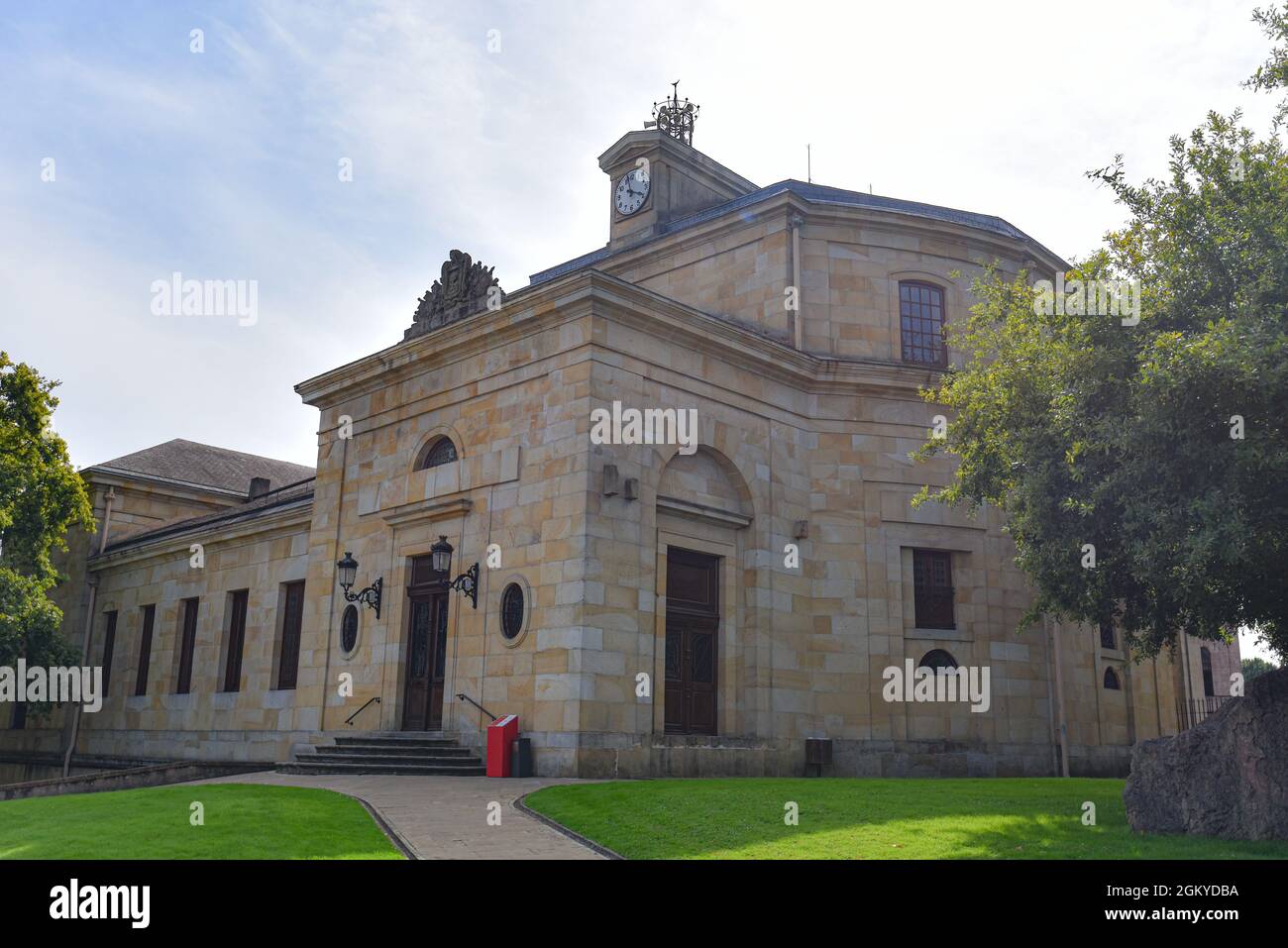 Guernica, Spain - 10 Sept 2021: The  Casa de Juntas Assembly Hall. Guernica, Basque Country Stock Photo