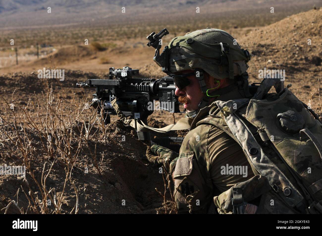 A Soldier with the 45th Infantry Brigade Combat Team, Oklahoma Army ...