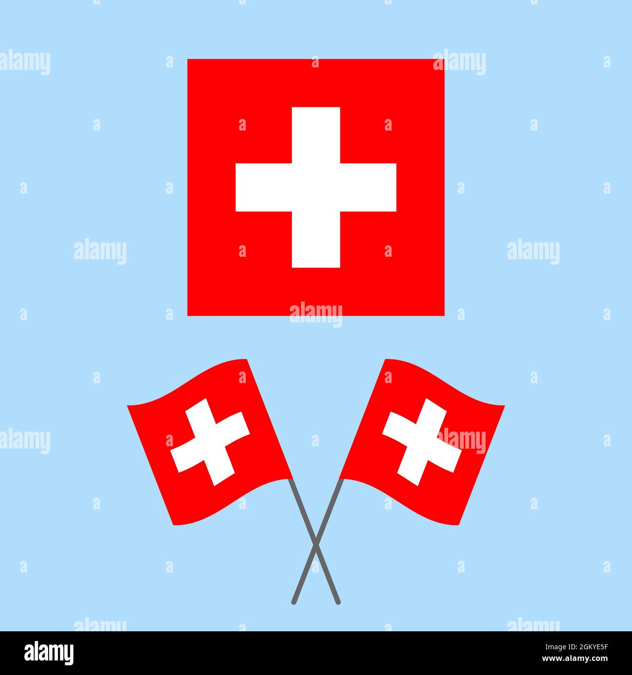 Flag of Switzerland vector stock Stock Vector