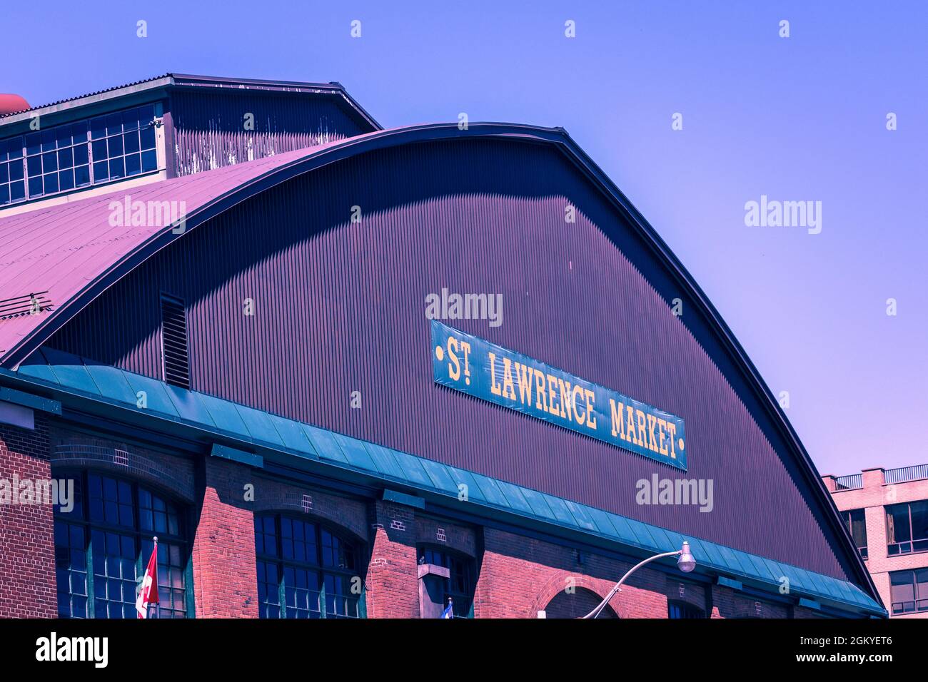 Saint Lawrence Market in Toronto, Canada. The famous place is considered one of the best food markets in the world. The image shows the exterior archi Stock Photo