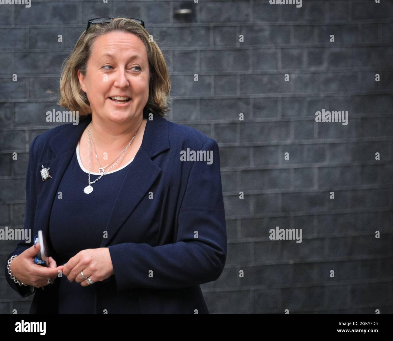 London, UK. 15th Sep, 2021. Anne-Marie Trevelyan MP, Secretary of State for International Trade, and President of the Board of Trade. Current ministers and prospective new cabinet members arrive at and leave No 10 Downing Street for Boris Johnson's cabinet reshuffle today. Credit: Imageplotter/Alamy Live News Stock Photo