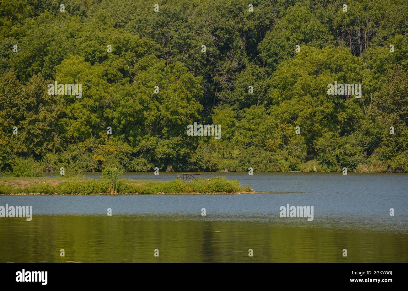 The landscape of Shabbona Lake State Park in Dekalb County, Illinois