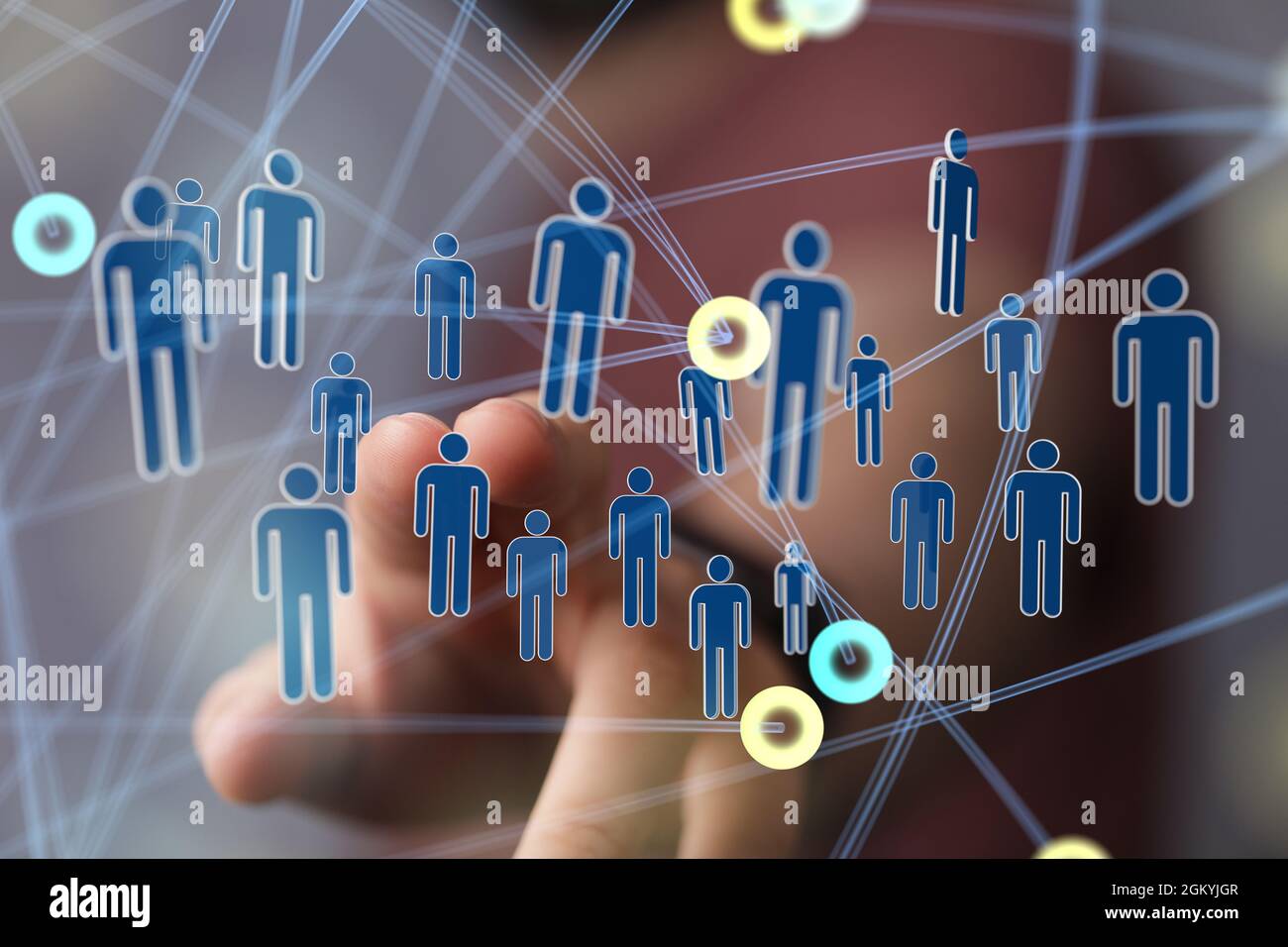 3D rendering of communication network Stock Photo - Alamy