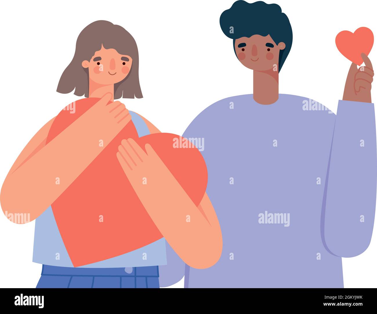 pretty couple illustration Stock Vector Image & Art - Alamy