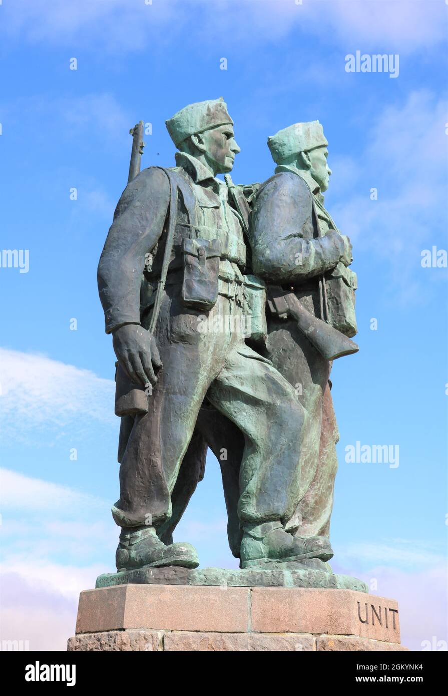 The Commando Memorial, a Category A listed monument in Lochaber,  dedicated to the men of the original British Commando Forces raised during WWII. Stock Photo