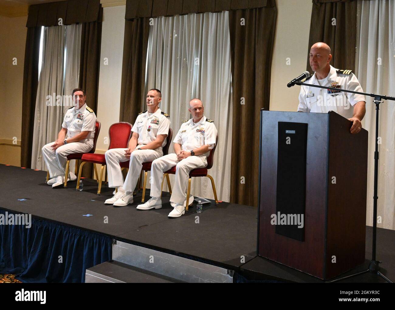 Naval safety and environmental training center hires stock photography