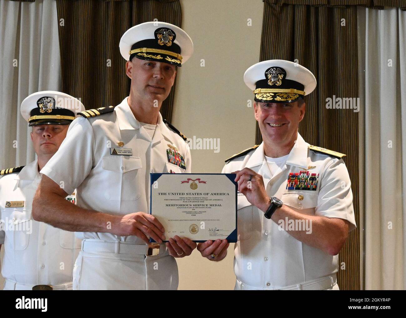 NORFOLK (July 30, 2021) Cmdr. Cary Isaacson, commanding officer of the