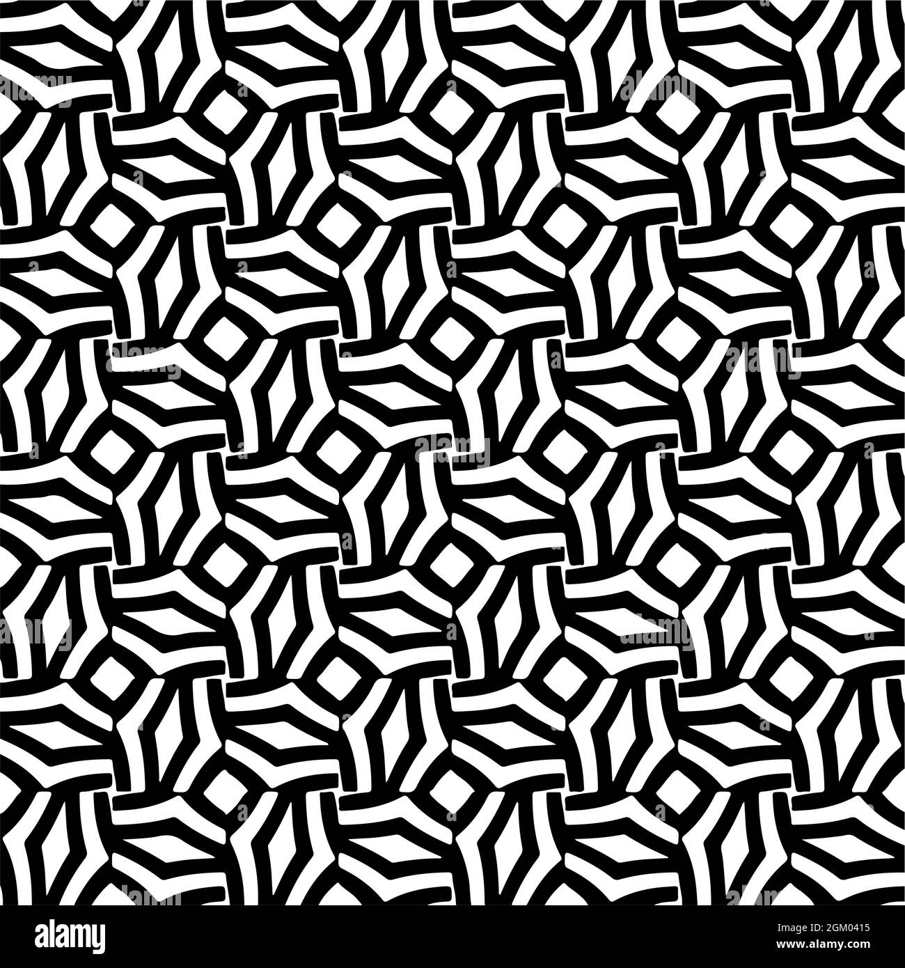 Seamless vector pattern in geometric ornamental style. Black pattern ...