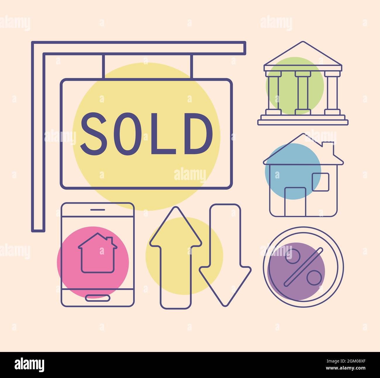 six real estate items Stock Vector Image & Art Alamy